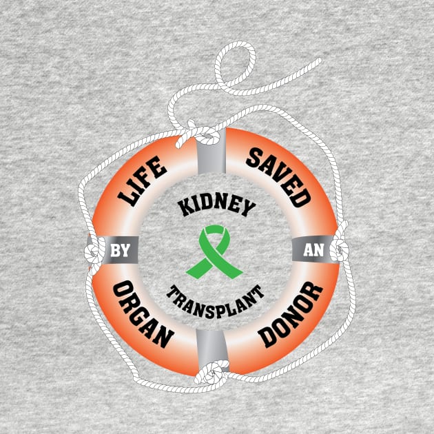 Life Saved by an Organ Donor Ring Buoy Kidney Light by Wildey Design